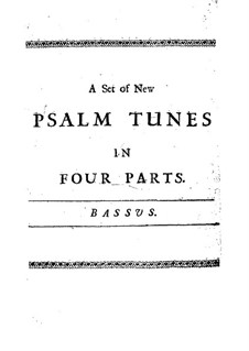 A Set of New Psalm Tunes: Bassstimme by John Bishop