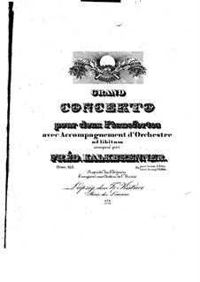 Grosses Konzert für zwei Klaviere, vierhändig, Op.125: Klavierstimme I by Friedrich Kalkbrenner