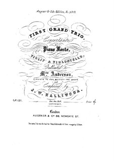 Klaviertrio Nr.1, Op.121: Vollpartitur, Stimmen by Johann Kalliwoda