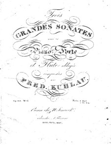 Drei grosse Sonaten für Flöte und Klavier, Op.83: Vollsammlung by Friedrich Kuhlau