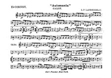 Automania. Galopp für Kornett und Orchester: Kornettstimme in Es by Louis-Philippe Laurendeau