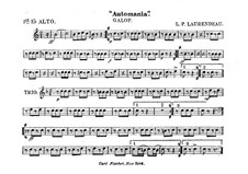 Automania. Galopp für Kornett und Orchester: Althornstimme in Es I by Louis-Philippe Laurendeau