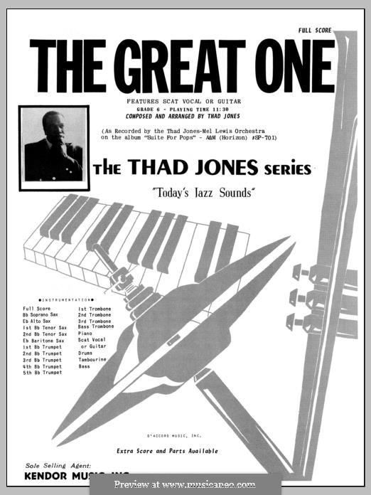 The Great One: Vollpartitur by Thad Jones