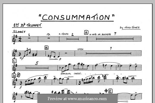 Consummation: 1st Bb Trumpet part by Thad Jones