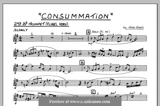Consummation: 2nd Bb Trumpet part by Thad Jones