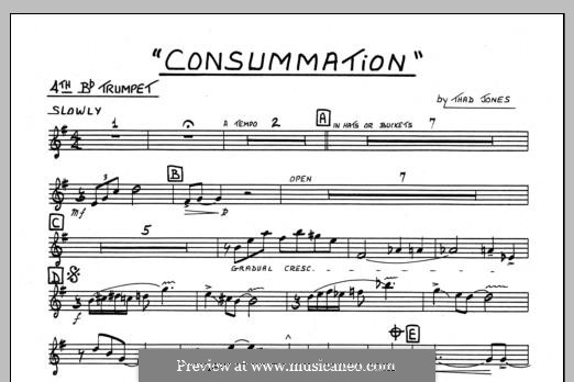 Consummation: 4th Bb Trumpet part by Thad Jones