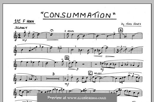 Consummation: 1st F Horn part by Thad Jones