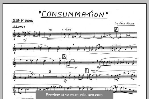 Consummation: 2nd F Horn part by Thad Jones