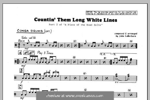 Countin' Them Long White Lines: Aux Percussion part by John LaBarbara