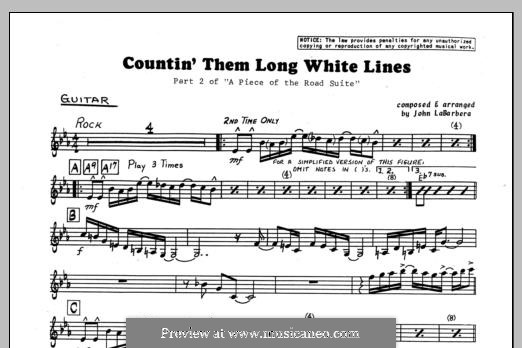 Countin' Them Long White Lines: Gitarrenstimme by John LaBarbara