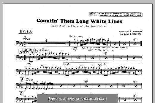 Countin' Them Long White Lines: Bassstimme by John LaBarbara