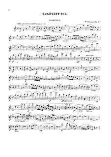 Streichquartett Nr.3 in a-Moll, Op.15b: Stimmen by Woldemar Bargiel