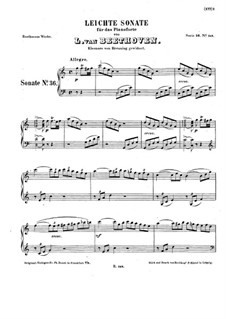 Sonate für Klavier in C-Dur, WoO 51: Für einen Interpreten by Ludwig van Beethoven