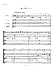 Schwenke Dich Ohne Schwänke, WoO 187: Vocal score by Ludwig van Beethoven
