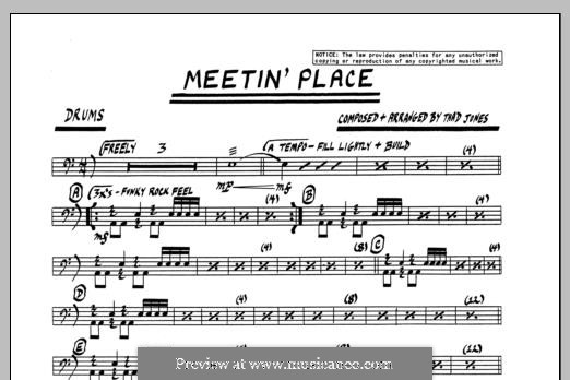 Meetin' Place: Drums part by Thad Jones