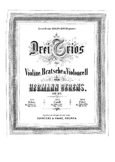Drei Streichtrios, Op.85: Stimmen by Johann Hermann Berens