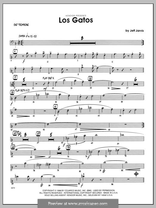 Los Gatos: 2nd Trombone part by Jeff Jarvis