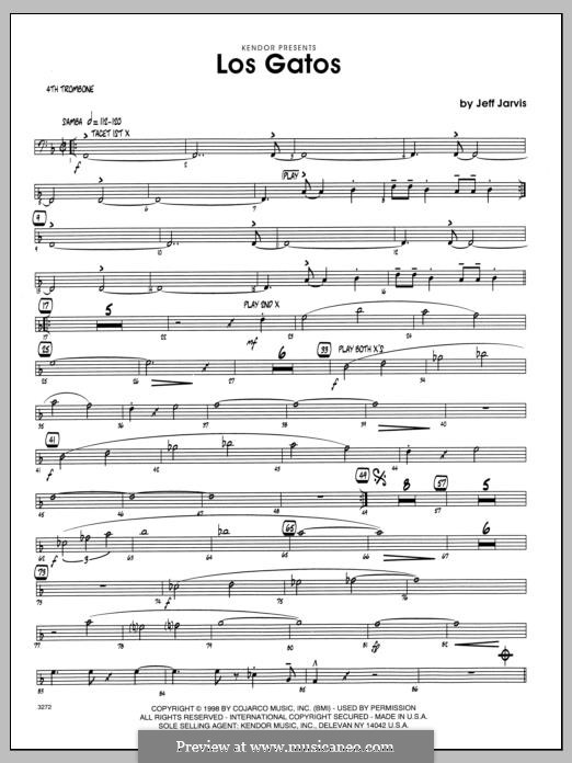 Los Gatos: 4th Trombone part by Jeff Jarvis