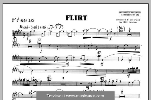 Flirt: 1st Eb Alto Saxophone part by Bill Holman