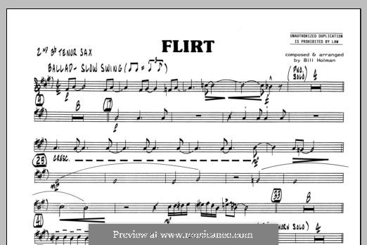 Flirt: 2nd Bb Tenor Saxophone part by Bill Holman