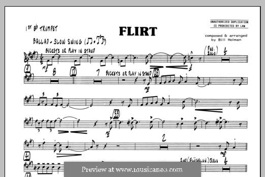 Flirt: 1st Bb Trumpet part by Bill Holman
