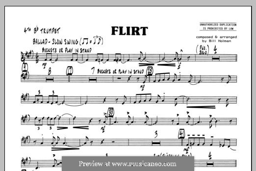 Flirt: 4th Bb Trumpet part by Bill Holman