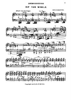 Rip Van Winkle, Op.22: Introduktion, für Klavier by George Frederick Bristow