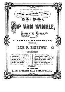 Rip Van Winkle, Op.22: The Gentry May Talk, for voices and piano by George Frederick Bristow