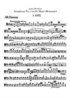 Sinfonie Nr.4 in Es-Dur 'Romantische', WAB 104: Posaune- und Basstubastimmen by Anton Bruckner