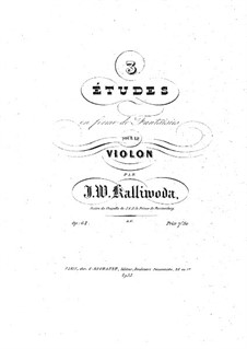 Trois etudes en forme de fantaisies, Op.64: Trois etudes en forme de fantaisies by Johann Kalliwoda