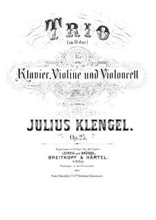 Klaviertrio in D-Dur, Op.25: Klaviertrio in D-Dur by Julius Klengel