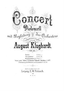 Konzert in a-Moll, Op.59: Vollpartitur by August Klughardt