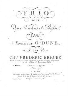 Streichtrio in d-Moll, Op.6: Violinstimme II by Charles-Frédéric Kreubé