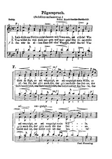 Pilgerspruch (Schülerentlassung): Pilgerspruch (Schülerentlassung) by Felix Mendelssohn-Bartholdy