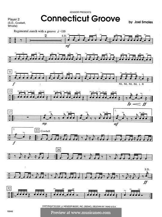 Connecticut Groove: Percussion 2 part by Joel Smales