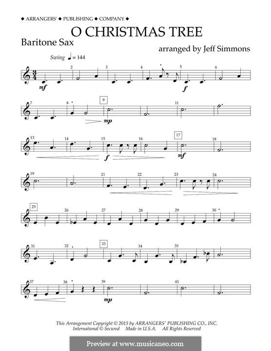 Concert Band version: Eb Baritone Saxophone part by folklore