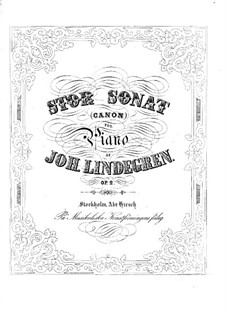 Sonate in h-Moll für Klavier, Op.2: Sonate in h-Moll für Klavier by Johan Lindegren