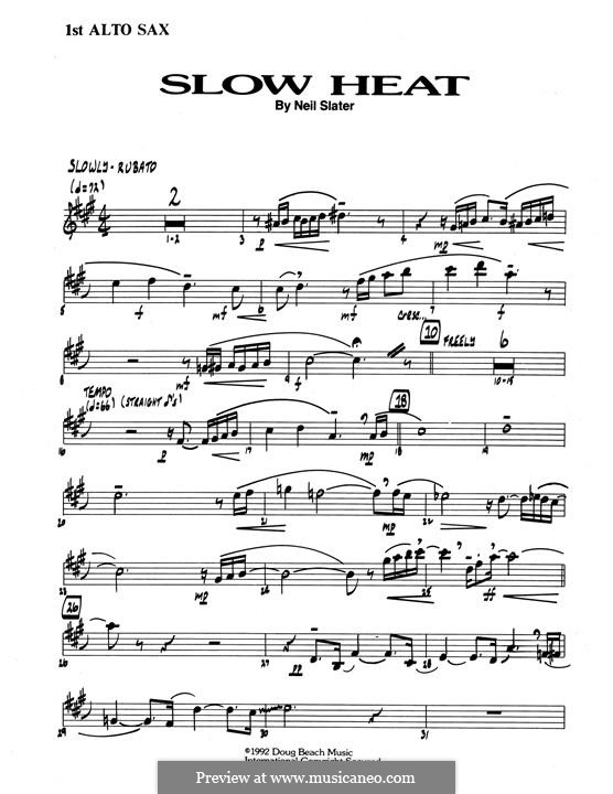 Slow Heat: Bass Clarinet 1 & 2 part by Neil Slater