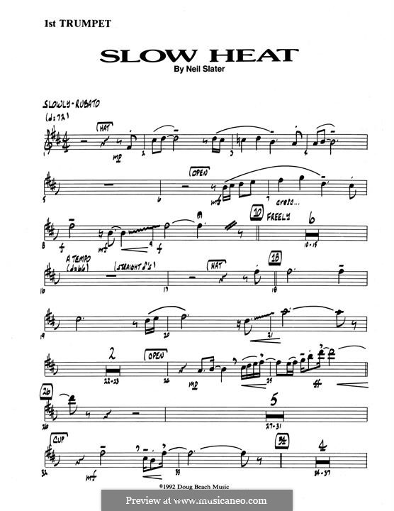 Slow Heat: 1st Bb Trumpet part by Neil Slater