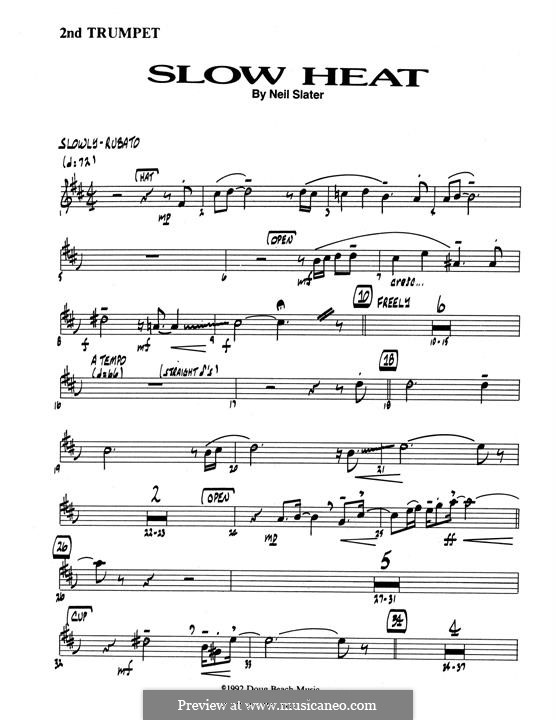 Slow Heat: 2nd Bb Trumpet part by Neil Slater