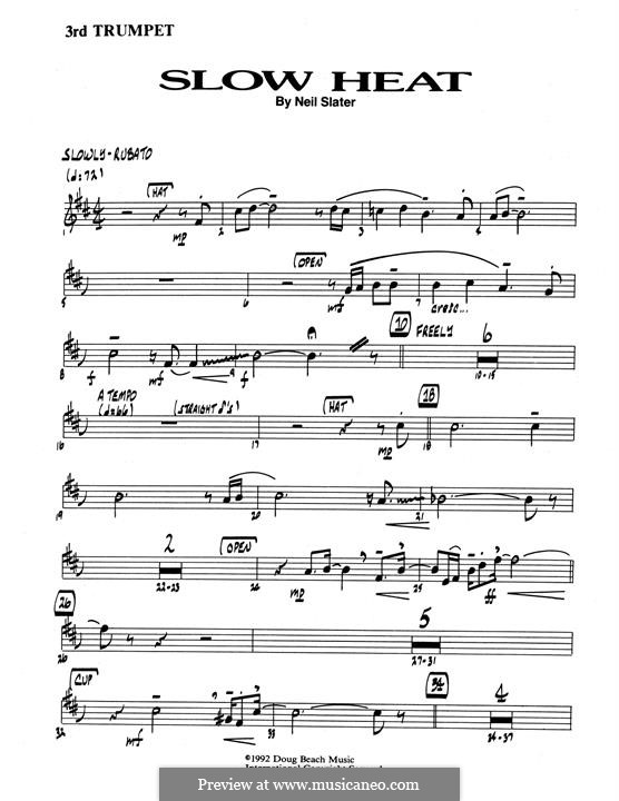 Slow Heat: 3rd Bb Trumpet part by Neil Slater