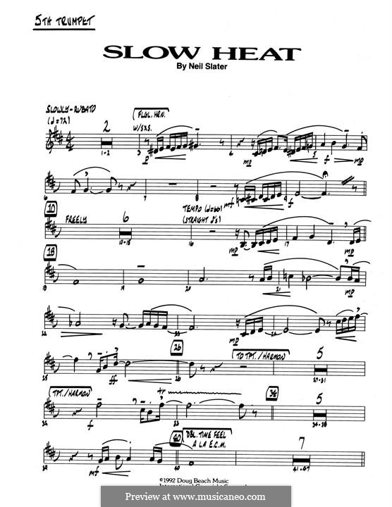 Slow Heat: 5th Bb Trumpet part by Neil Slater