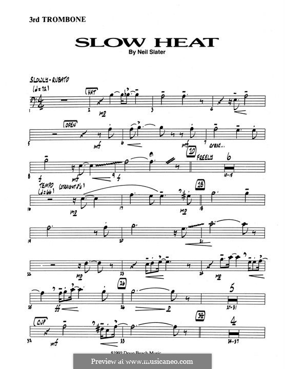 Slow Heat: 3rd Trombone part by Neil Slater