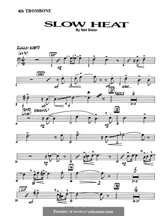 Slow Heat: 4th Trombone part by Neil Slater