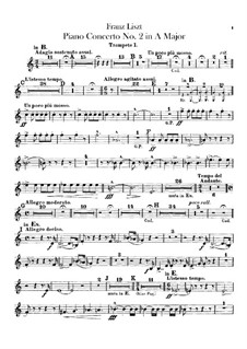 Klavierkonzert Nr.2, S.125: Trompetestimmen I-II by Franz Liszt