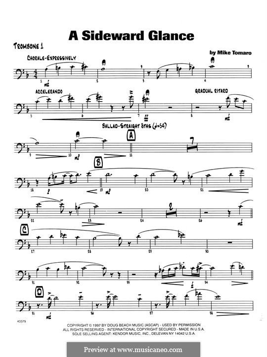 A Sideward Glance: 1st Trombone part by Mike Tomaro