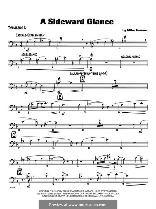 A Sideward Glance: 2nd Trombone part by Mike Tomaro
