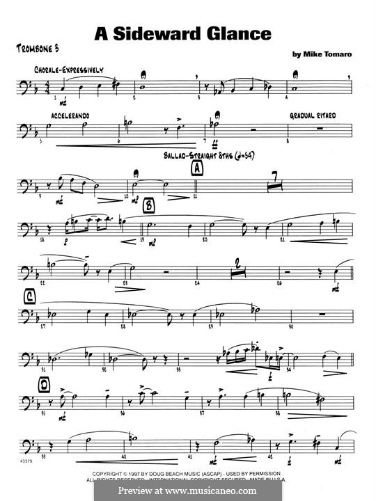 A Sideward Glance: 3rd Trombone part by Mike Tomaro