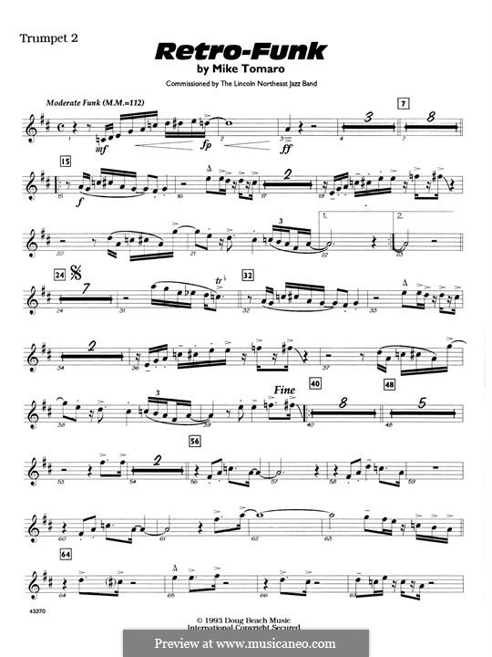 Retro-Funk: 2nd Bb Trumpet part by Mike Tomaro