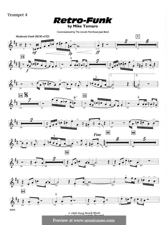 Retro-Funk: 4th Bb Trumpet part by Mike Tomaro